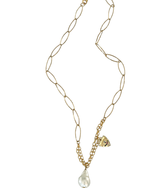 Baroque Pearl Drop Necklace