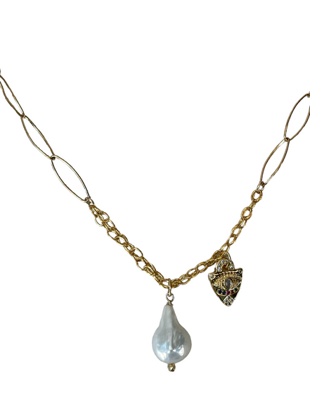 Baroque Pearl Drop Necklace