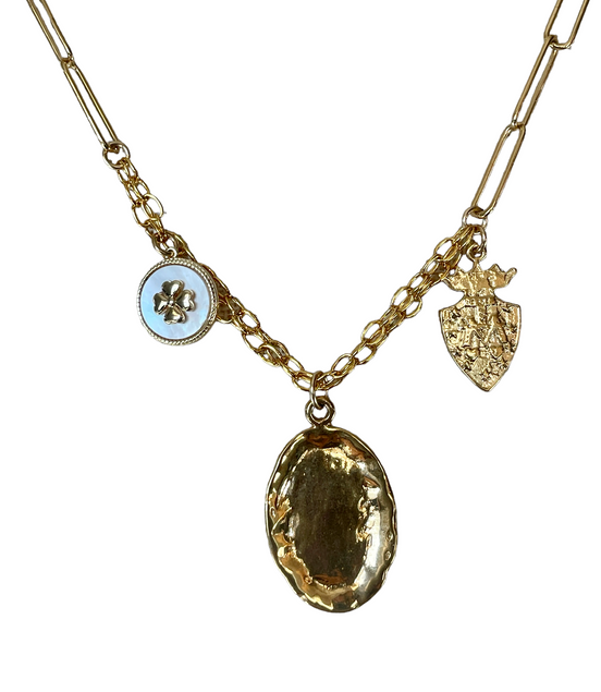 Oval Cluster Necklace