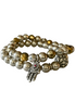 Gunmetal Bracelet Set with Hamsa