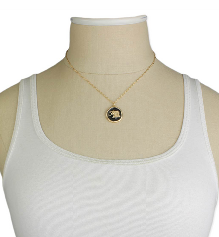 The Fast Flash! Enamel Elephant Necklace