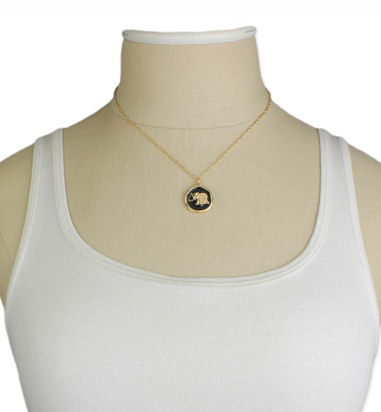 The Fast Flash! Enamel Elephant Necklace