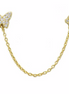 Gold CZ Pave Double Post Butterfly Earring