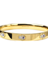 Gold Stainless Steel CZ Hamsa Bangle