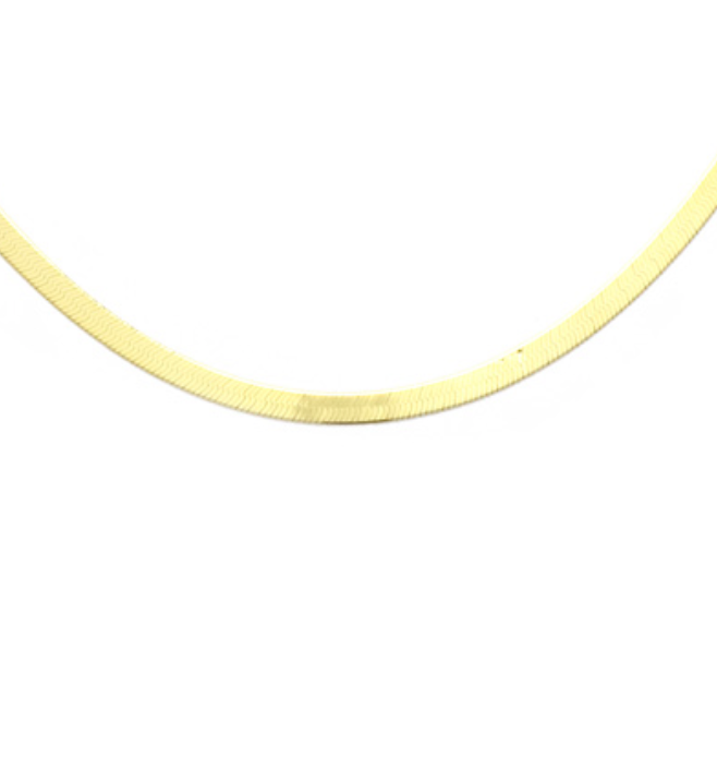 Gold Herringbone Necklace