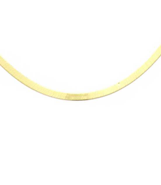 Gold Herringbone Necklace