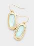 Mint/Gold Shimmer Earring