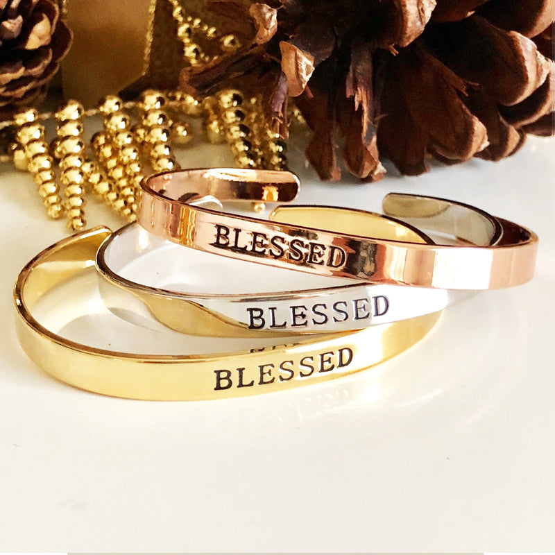 Blessed Cuff-Gold Plate