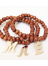 Prayer Bead Carly Initial Bracelet