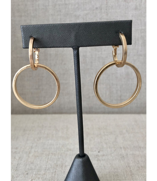 Chunk Double Hoop Earring