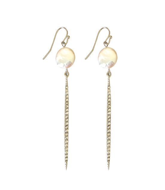 Ibiza Pearl and Silver Crystal Earring