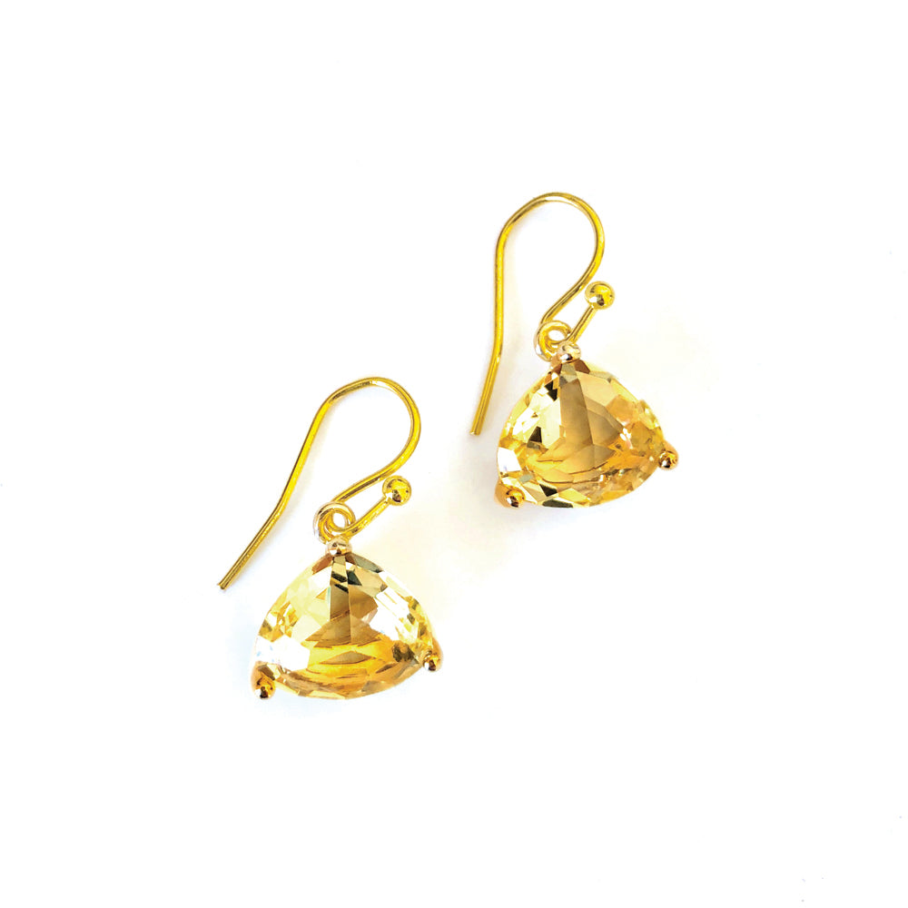Everyday Crystal Earring Lemon/Gold