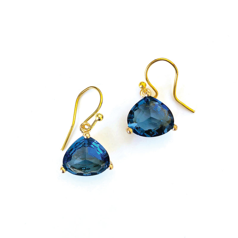 Everyday Crystal Earring Navy/Gold