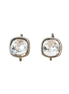 Cushion Cut Swarovski Earring-Rhodium