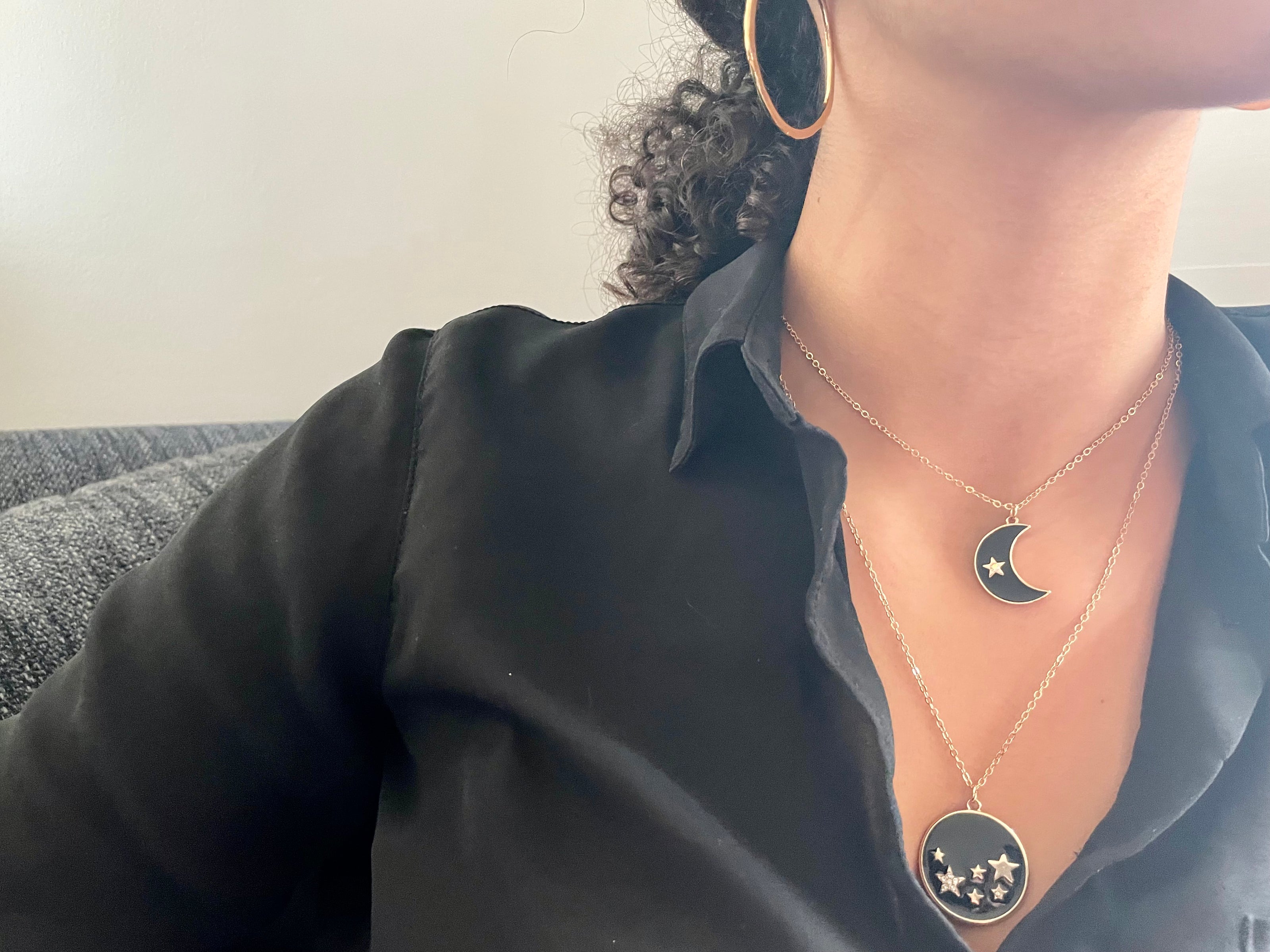 The Fast Flash! Double Star & Moon Necklace