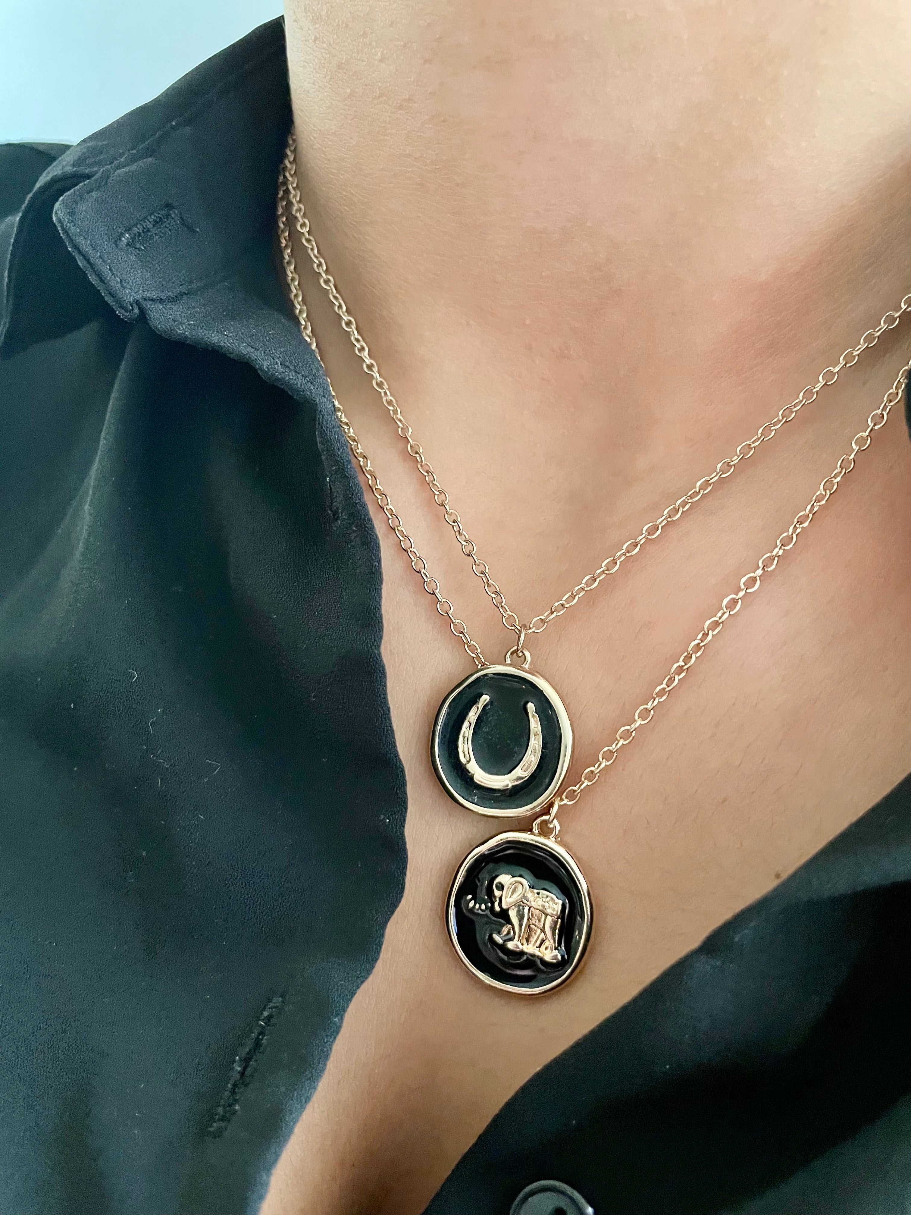 The Fast Flash! Enamel Elephant Necklace