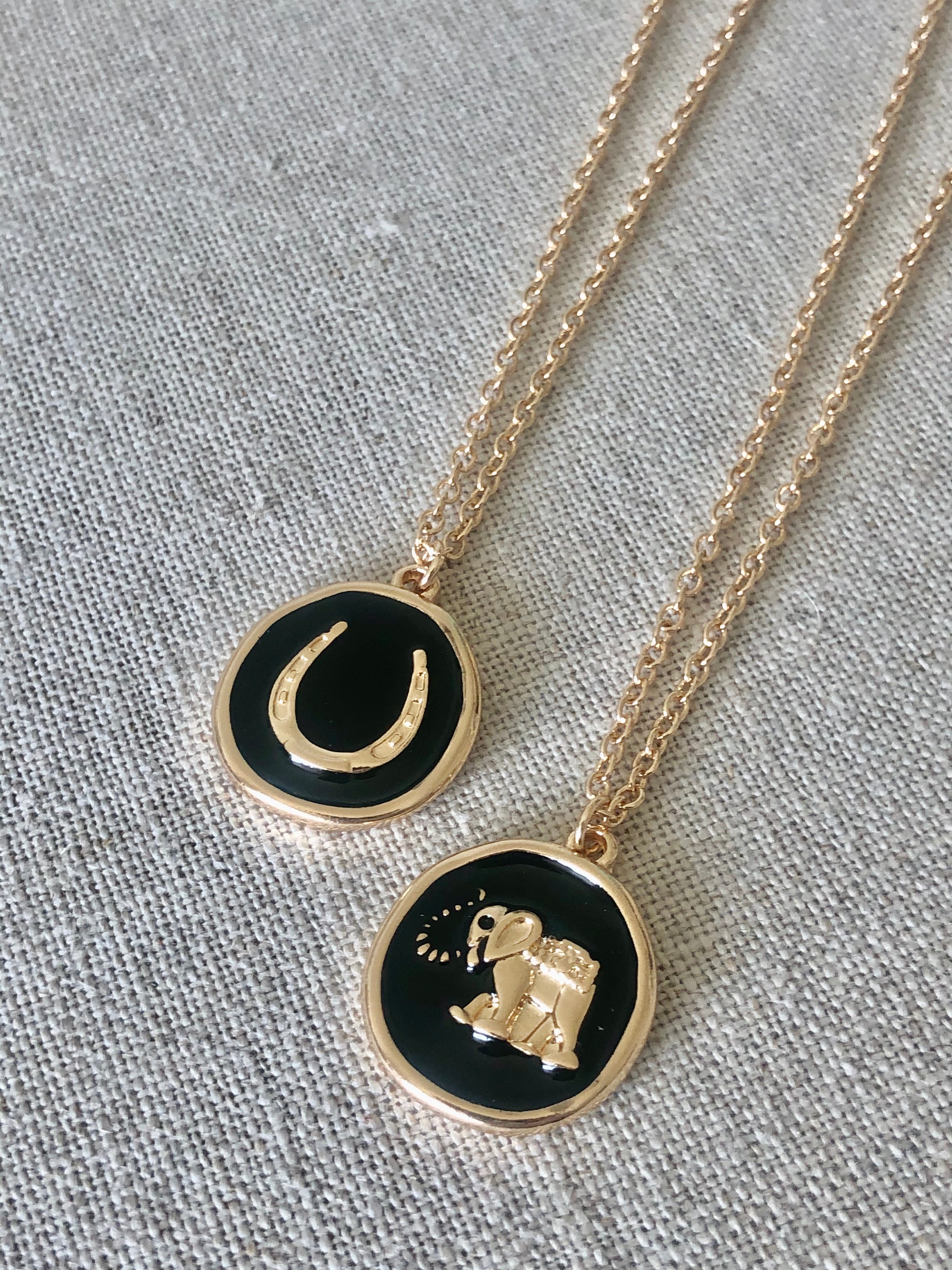 The Fast Flash! Enamel Elephant Necklace