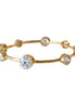 Hammered Gold Vermeil CZ Bangle