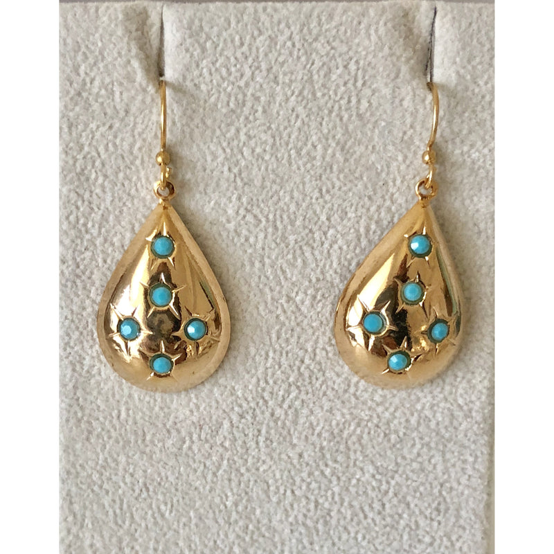 Sample Sale! Pear Drop Earring-Turquoise