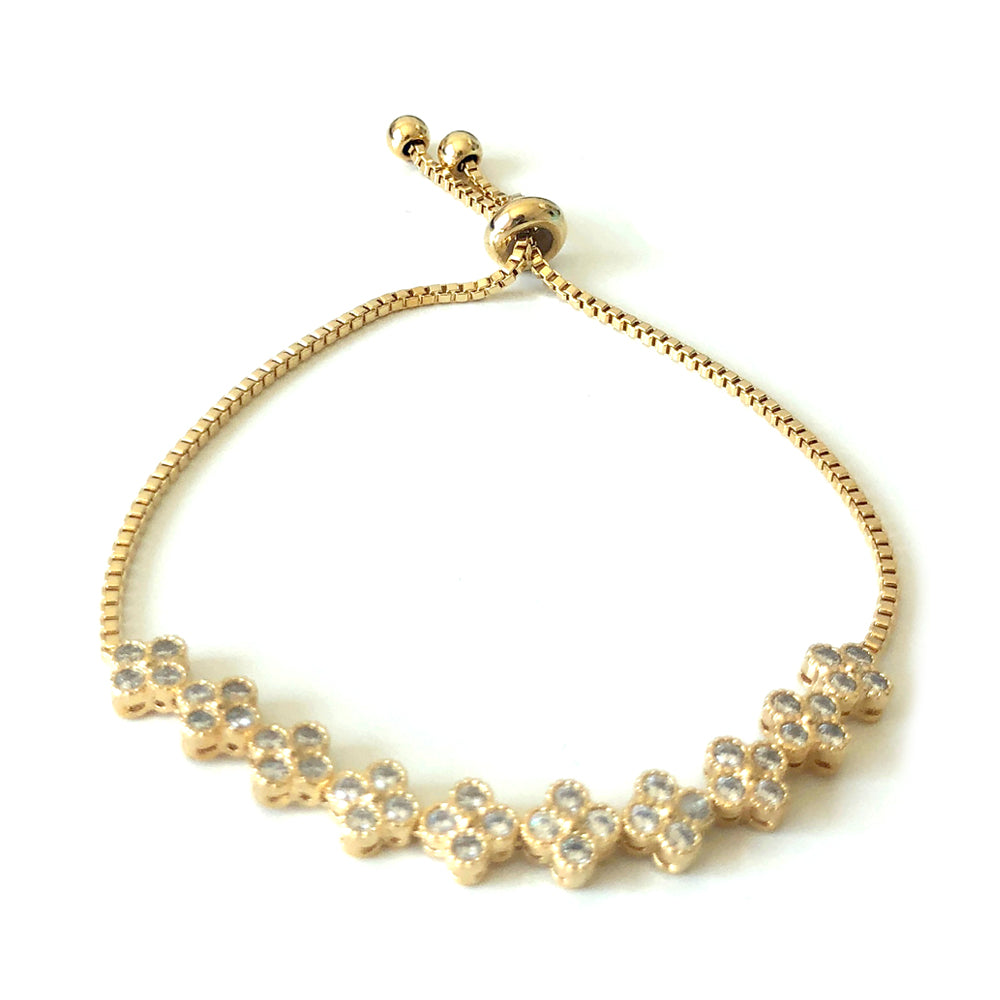 Lariat Bracelet with Clovers