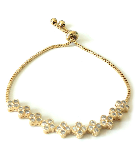 Lariat Bracelet with Clovers