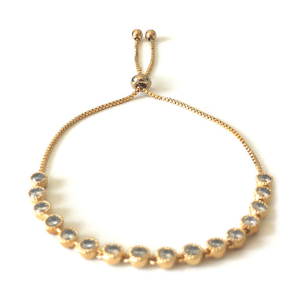 Lariat Bracelet with Round Bezel