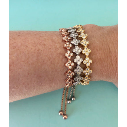 Lariat Bracelet with Clovers