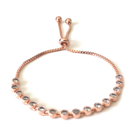 Lariat Bracelet with Round Bezel