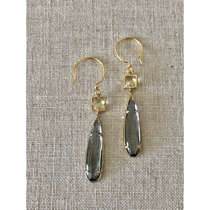 Sample Sale! Sea Jewels Lemon/Charcoal Earring