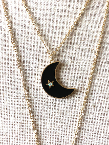 The Fast Flash! Double Star & Moon Necklace