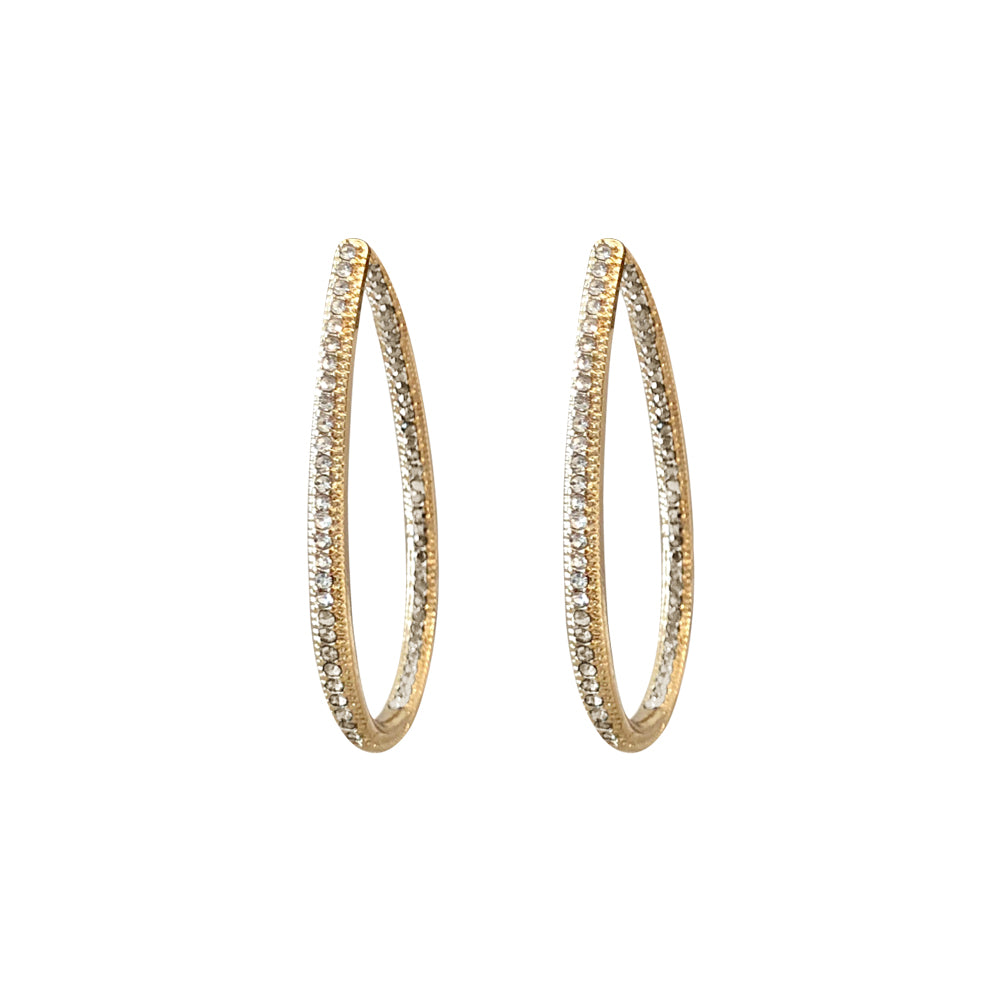 Crystal Ombre Oval Hoop