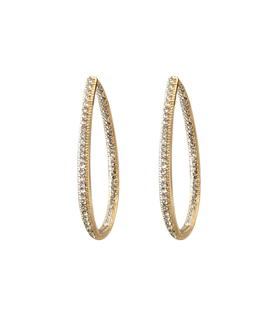 Crystal Ombre Oval Hoop