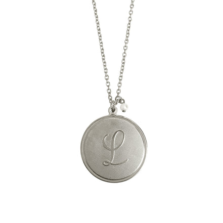 Signature Large Initial Pendant with Pearl Drop
