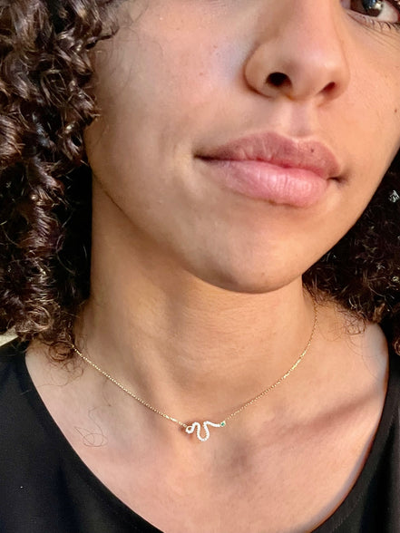 Serpent CZ Necklace