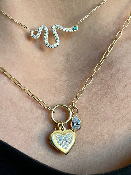 Serpent CZ Necklace