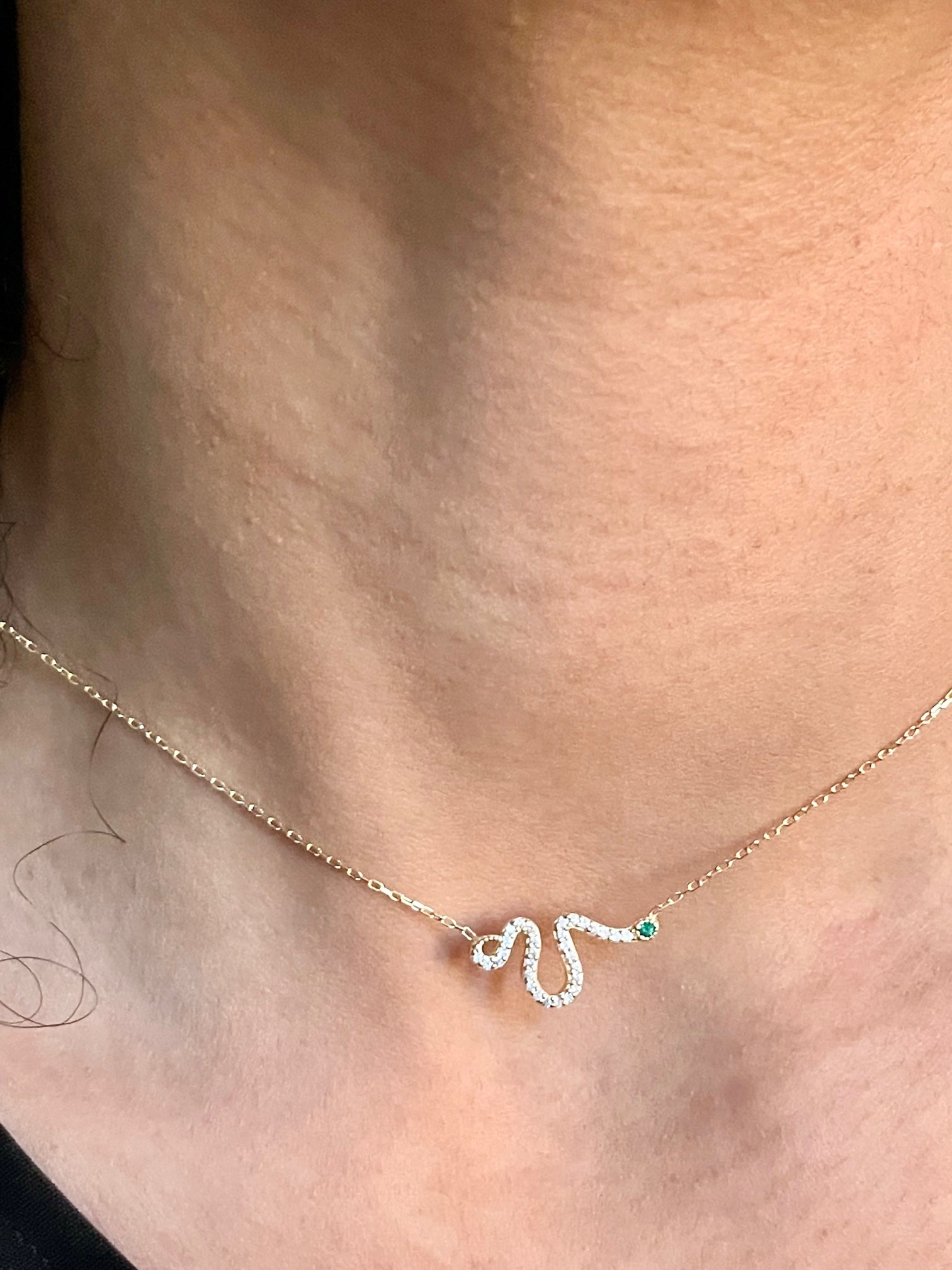 Serpent CZ Necklace