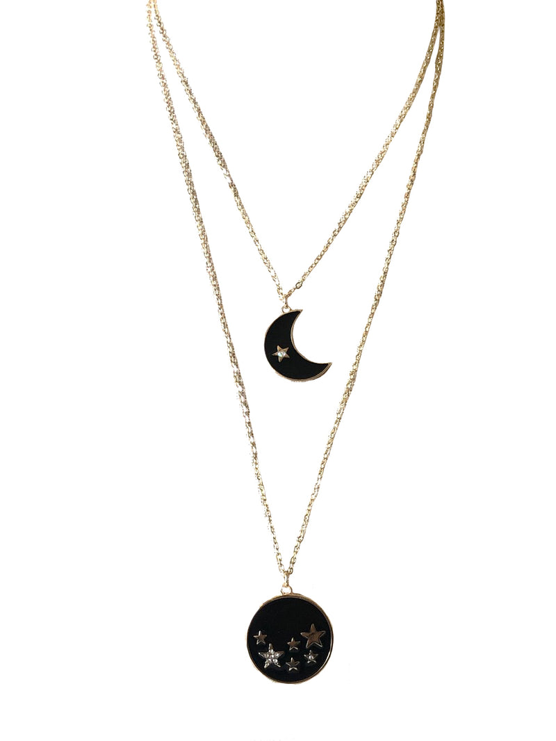 The Fast Flash! Double Star & Moon Necklace