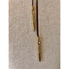 The Fast Flash!  Brown and Gold Suede Necklace